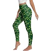 Women's St. Patrick's Day Leggings Irish Theme with Shamrock Clover Pattern Casual Yoga Pants