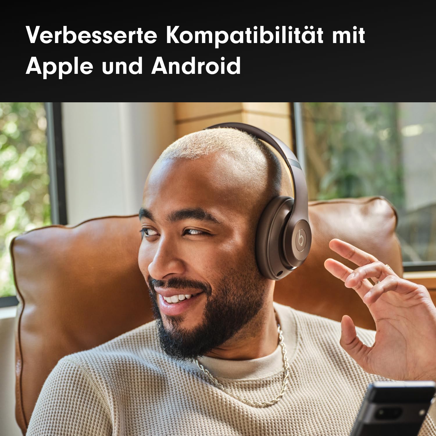 Beats Studio Pro – Komplett Kabellose Bluetooth Noise Cancelling Kopfhörer – Personalisiertes 3D Audio, USB-C verlustfreies Audio, Apple & Android Kompatibilität - Espresso 4