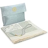 ihvan online Muslim Prayer Rug with 99 Beads Tasbih & Travel Bag, Soft Taffeta Sajadah, Lightweight & Foldable Janamaz, Portable Prayer Mat, Islamic Gift for Eid, Ramadan, Hajj & Umrah, Grey