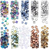 PH PandaHall 500pcs Metallic Tila Beads 10 Colors Tila Glass Seed Beads, 5mm Double Hole Square Spacer Loose Bead for Bracelets Necklaces Earrings Jewelry Making Crafts