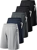 TVKSOM 5 Pack Mens Athletic Shorts with Pockets and
