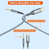 Herfair USB C to 3.5mm Aux Audio Cable for Samsung Galaxy S21 S20 Note 20 10 view 2