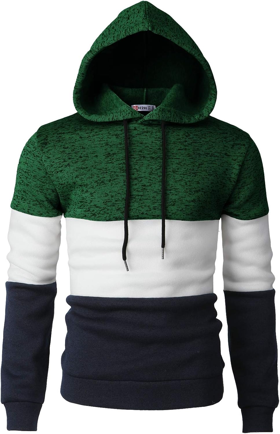 H2H Mens Casual Slim Fit Pullover Sweatshirts Knitted T-Shirts Thermal Napping Inside