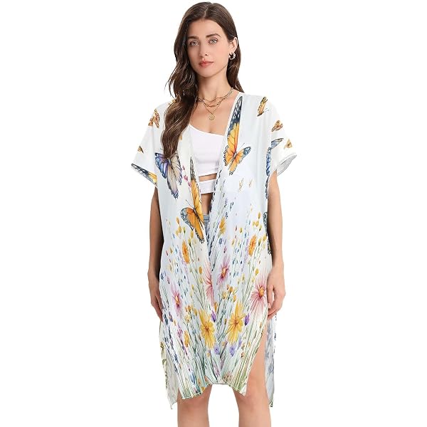 Xuan2Xuan3 Women's Crochet Lace Swimsuit Cover Up Dress - V-Neck Beach Coverup - View #5