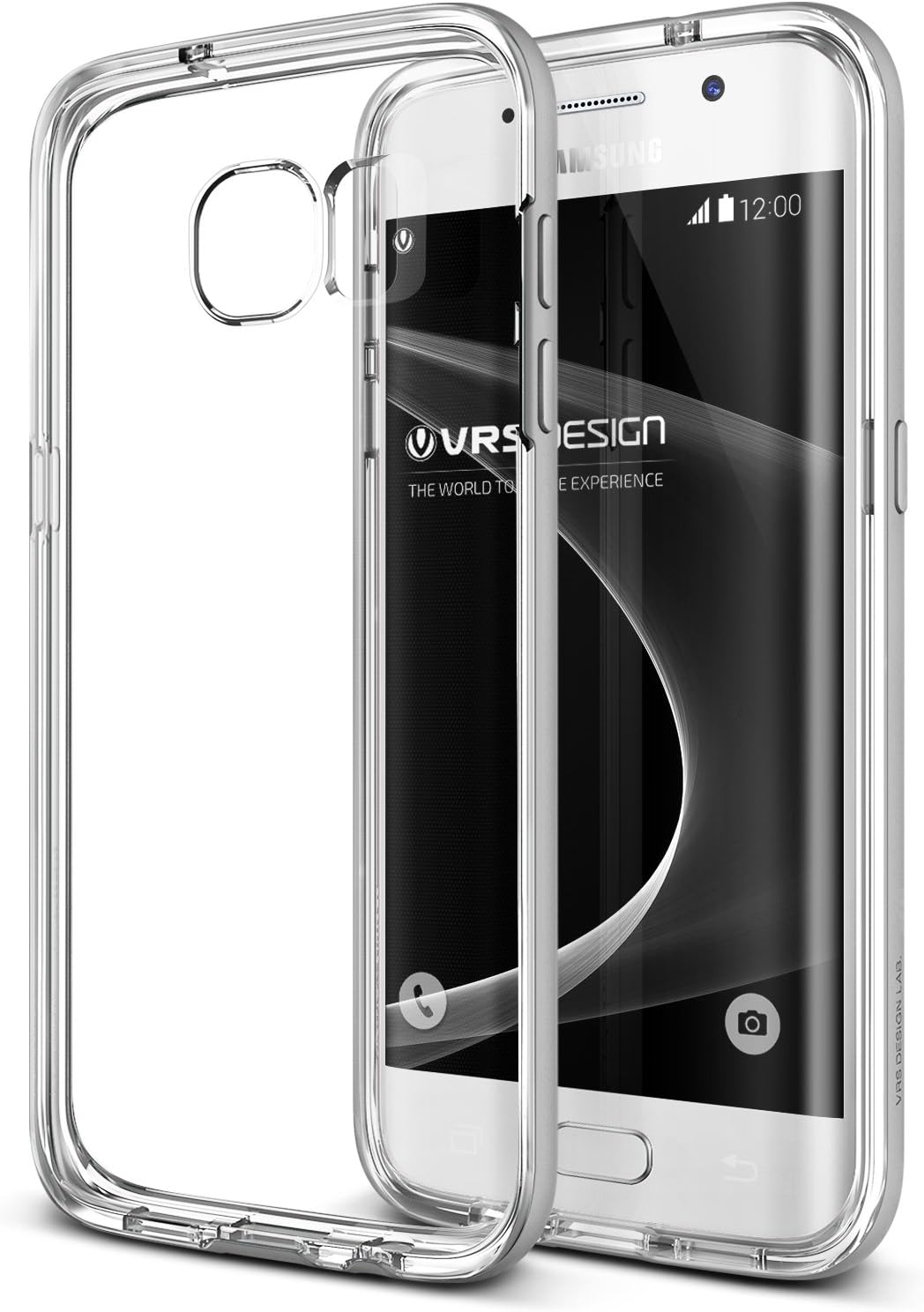 Galaxy S7 Edge Case, VRS Design [Crystal Bumper][Satin Silver] - [Clear Cover][Military Protection] For Samsung S7 Edge