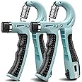KDG Hand Grip Strengthener 2 Pack Adjustable Resistance 10-130 lbs Forearm Exerciser，Grip Strength Trainer for Muscle Building and Injury Recovery for Athletes