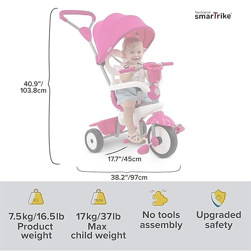 smarTrike Breeze Plus Toddler Tricycle Stroller Push Bike