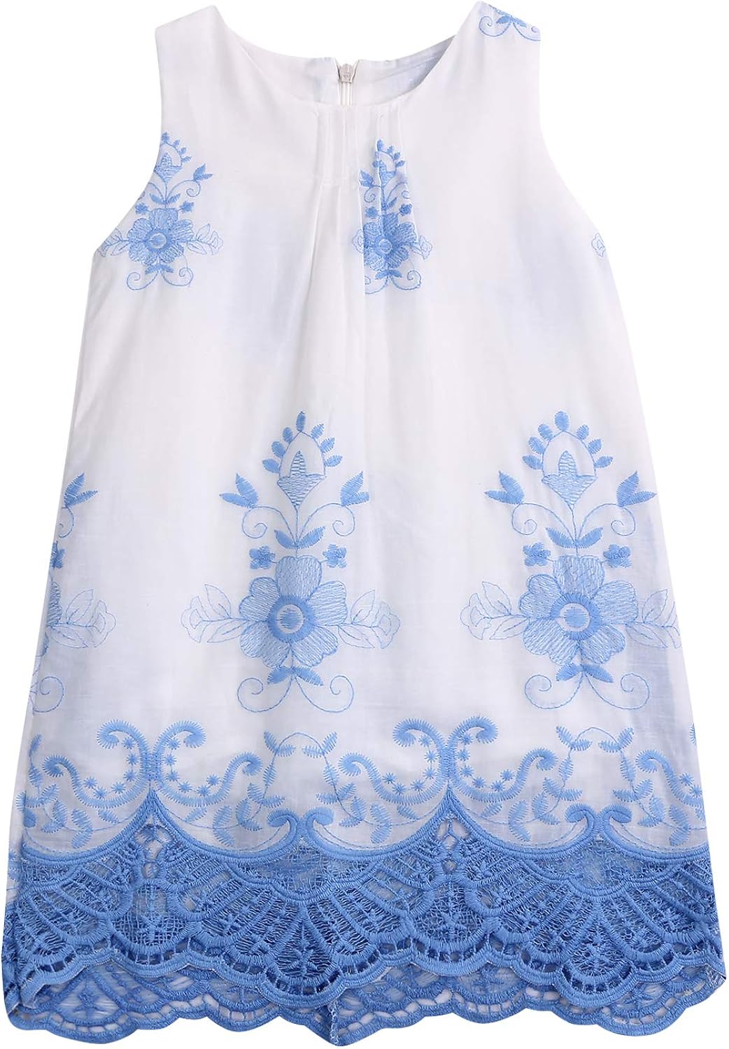 baby blue embroidered dress