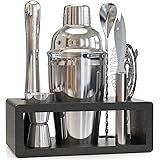Highball & Chaser Cocktail Shaker Set: Bartender Kit for Home Bar Mixology Cocktail Bar Set Plus E-Book with 30 Recipes (Silv