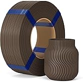 ELEGOO PLA Basic Refill Filament 1.75mm Cocoa Brown 1KG, 3D Printer Filament No Spool Dimensional Accuracy +/- 0.02mm, 3D Printing PLA for Reusable Spool Refilling
