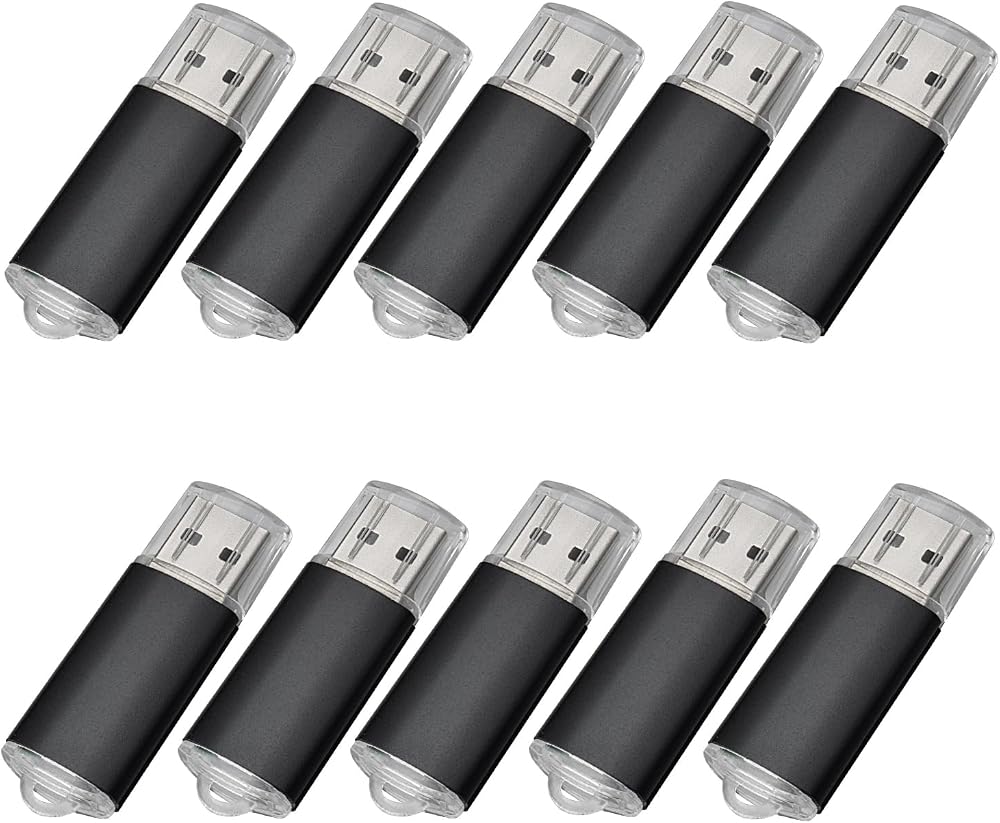 Fenglangrong 10x 16GB USB 2.0 Flash Drives Thumb Drive Memory Stick Black