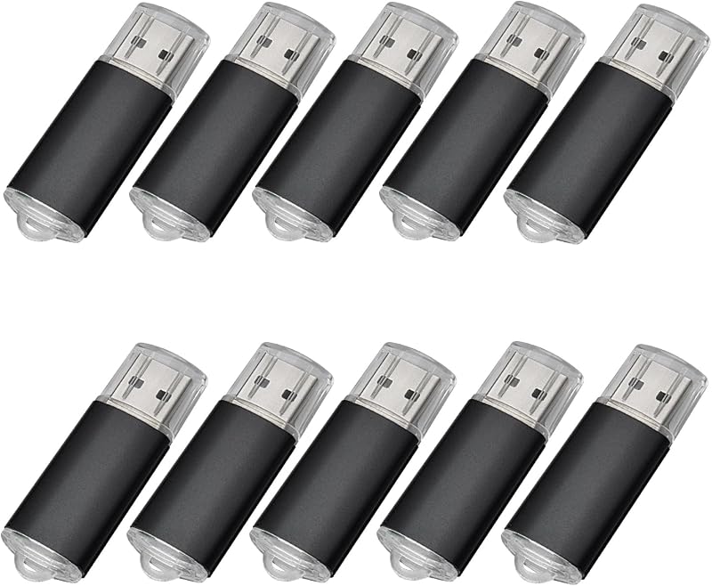 Fenglangrong 10x 16GB USB 2.0 Flash Drives Thumb Drive Memory Stick Black