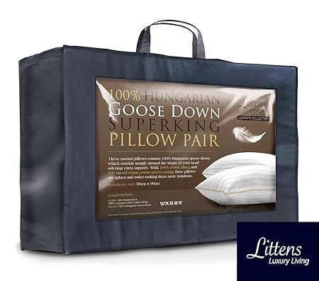 Littens Pair Ultimate Super King Size 100 Pure Hungarian Goose