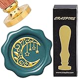 CRASPIRE Moon and Star Wax Seal Stamp Vintage