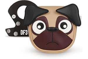 Big Crazy DF3 Putter Cover, Center Shaft Putter Cover with Strong Magnetic Closure, Waterproof Mallet Putter Cover, Funny Pug