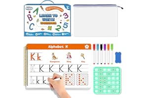 Aizweb Handwriting Practice for Kids,Learn to Write,Toddler Preschool Kindergarten Learning Activities,Number Shape Letter Tr