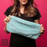 ERASE YOUR FACE Reusable Makeup Remover Cloth Aqua Blue Eco Friendly Water view 6