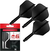 Target Darts K-Flex Integrated Flights and Shafts No.6 Black Short Pack 3