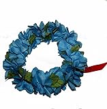 The Blue Hawaii Elastic Headband-haku lei