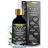 Fulvic Acid and Humic Acid Trace Mineral Drops 6 Month Supply, Electrolyte Energy Boost. All Natural Organic Plant Derived Bl
