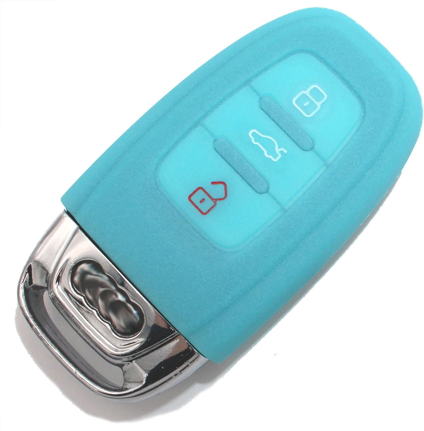 Finest-Folia Key Cover AC (Keyless Go Only) for 3 Buttons Car Key Silicone Cover, Glow-in-the-dark - Image 4