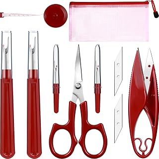 8 Stücke Nahttrenner Werkzeuge, Stichentferner und Faden Abschneider mit Weichem Maßband und Aufbewahrungsbeutel zum Nähen
