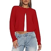 Kistore Womens Cropped Cardigan Sweaters Lightweight Long Sleeve Button Up Knit Cardigan Fashion Outfits 2026