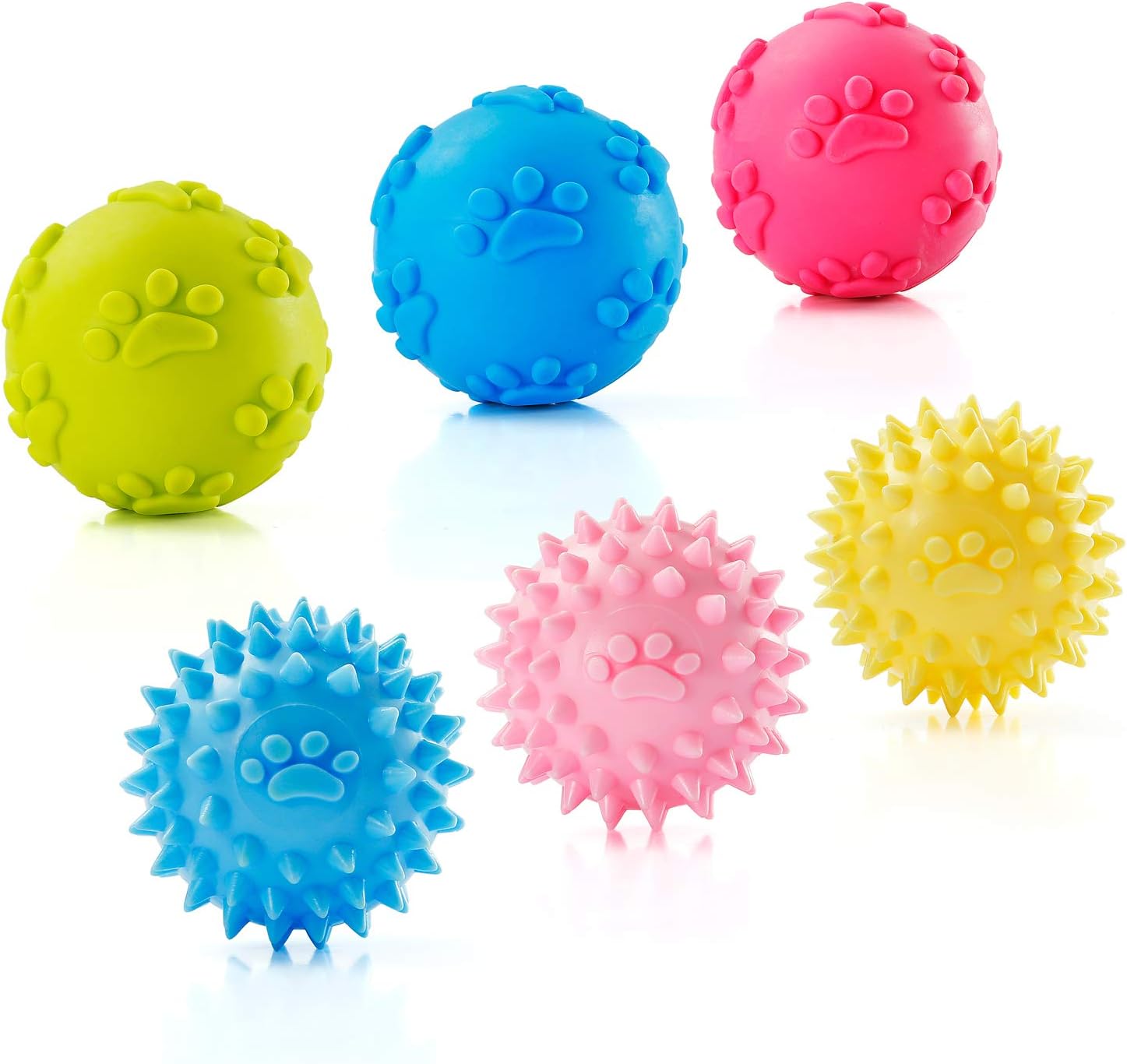 Kitchen & Dining 2.36" Spike Dog Balls & 2.5" Squeaky Dog Toys, Soft