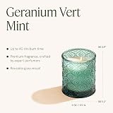 La Jolíe Muse Geranium Vert Mint Candle 6 oz Soy Wax 40 Hr Burn Time view 4