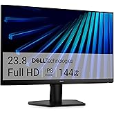 Dell 24 Monitor - SE2426H - 23.8-inch FHD (1920x1080) 144Hz 1ms Display, in-Plane Switching (IPS) Technology, AMD FreeSync&trade;, T&Uuml;V 3-Star 2X HDMI, Tilt