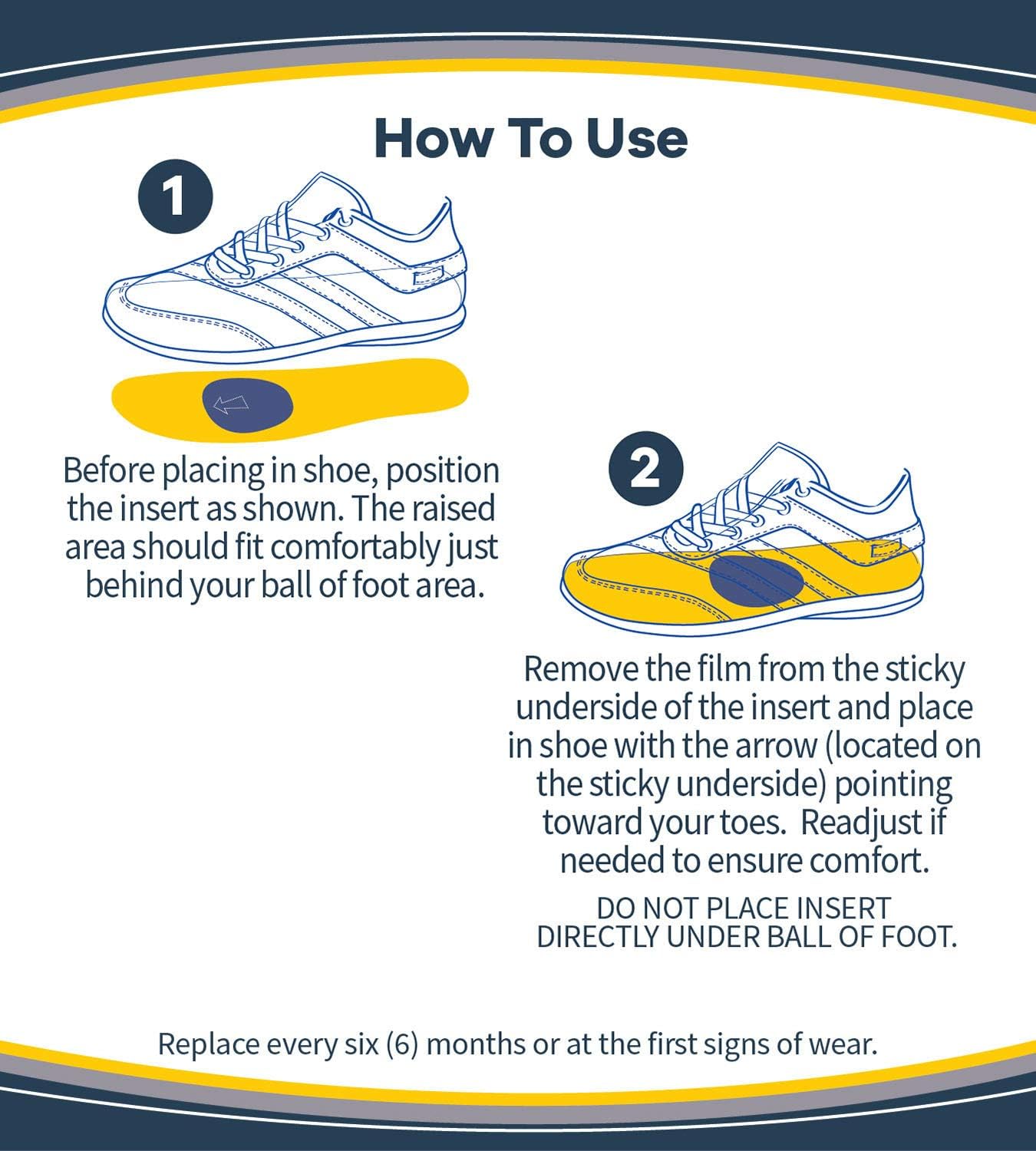 Dr. Scholl's BALL OF FOOT Pain Relief Orthotics (One Size) // Clinically Proven Immediate and All-Day Relief of Ball-of-Foot Pain by Lifting and Reducing Pressure on Metatarsal Bones: Health & Personal Care