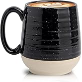 HASENSE Large Coffee Mug, 20 oz Ceramic Coffee Cup with Comfortable Handle for Office and Home, Ideal for Coffee Tea Latte, Dishwasher Microwave Safe, 1 PCS(Black) | Comfortable Handle, for Office and Home