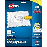 Avery Printable Shipping Labels with Sure Feed, 3.5" x 5", White, 100 Blank Mailing Labels (8168)
