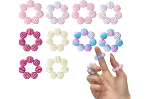 Fidget Toys Adults, 10pcs Fidget Ring Women, Anxietys Ring Stress Relief Spiky Sensory Toys for Office ADHD Autisms