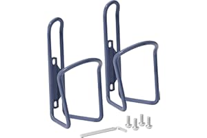 BW USA Aluminum Bike Water Bottle Cages – Great for MTB and Road Bicycles – 2 Pack - Navy