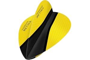 Harrows Retina X | Premium Extra Strong 100 Micron Dart Flights in Pear Shape, 10 Sets of 3 Flights, 30 Flights In Total, Yel
