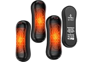 FANDLISS Hand Warmers Rechargeable 2 Pack,6000mAh Electric Hand Warmers,USB Portable Pocket Heater 3 Heat Settings,AI-Smart C