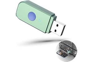 VONVOFF USB Bluetooth Car Kit [Stronger Mics& Noise Cancellation] &[Plug-and-Play] Bluetooth 5.3 Receiver Adapter for Car Music/Hands-Free Calls/Stereo Audio,(H222) Green