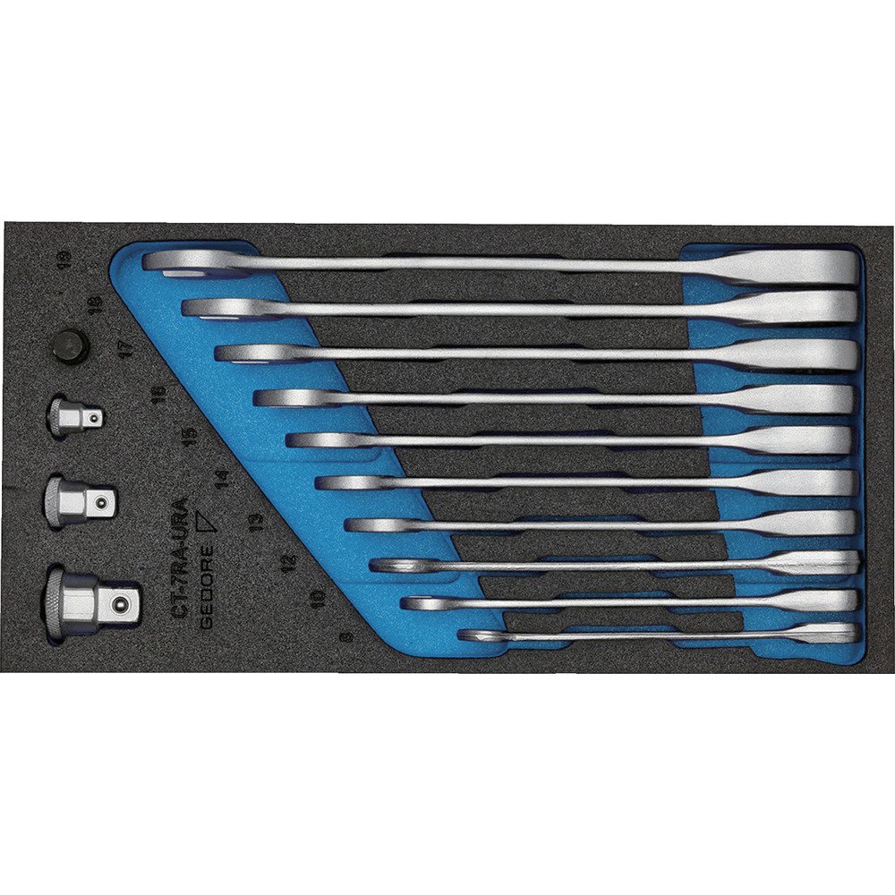 Gedore Spanner Set with Ring Wrenches in 1/3 ct Module, 1500 CT1 7 RA
