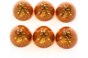 RED HOUND AUTO 6 Amber LED 2 Inches Marker Beehive Cone Lights Trailer Auto Bright Lighting