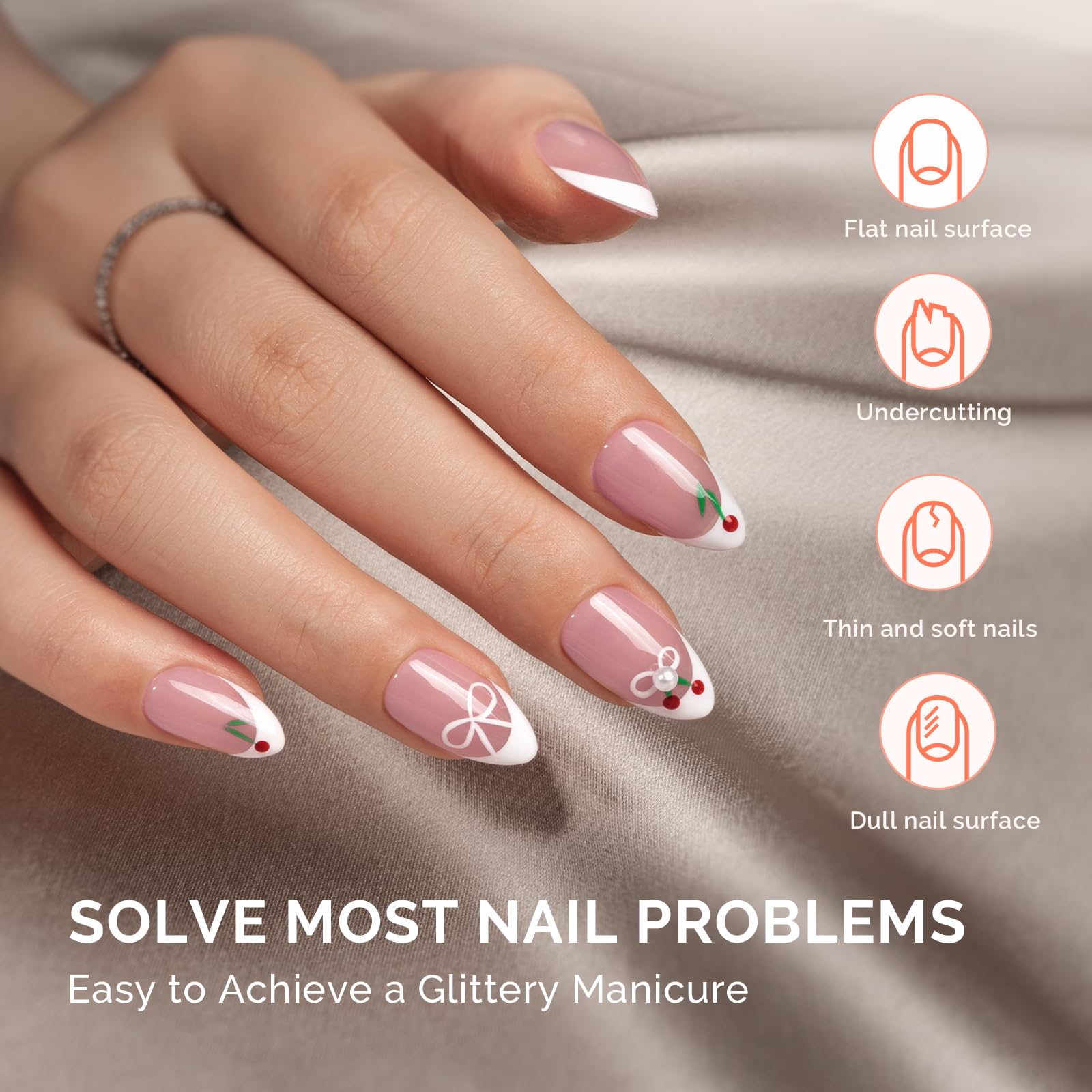 MelodySusie 2PCS Builder Nail Clear Base Gel Builder Gel for Nails Thickening, Soak Off UV Gel,Extension Gel Rhinestone Nail Glue Gel in a Bottle for Nail Art Design Gift for Women - Image 5