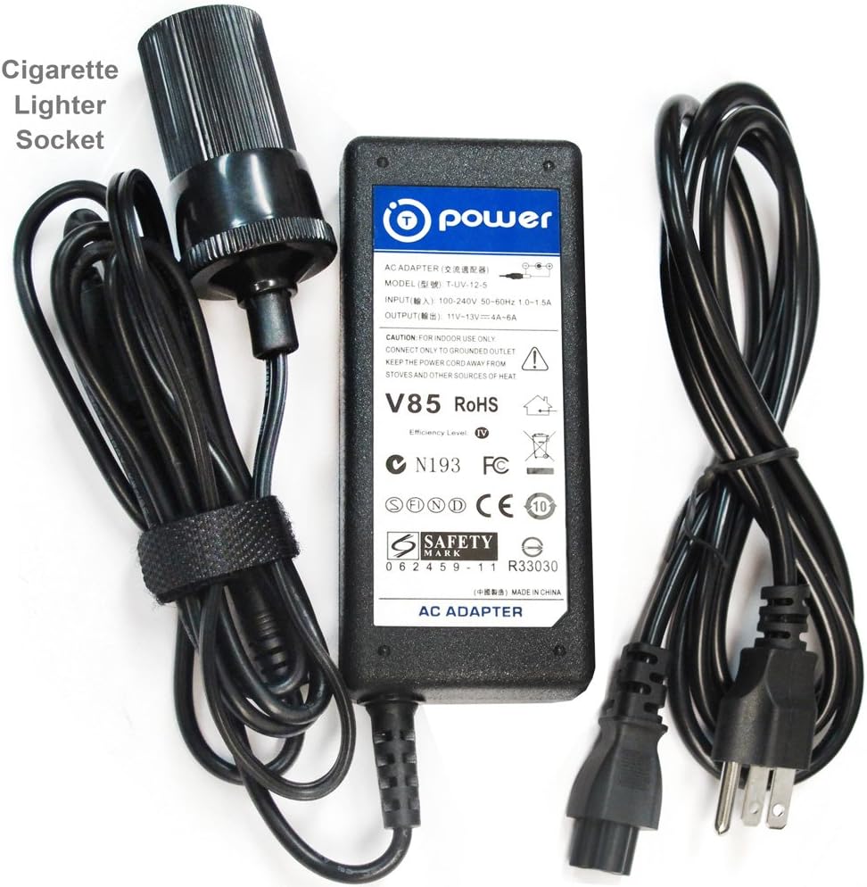 TPower Ac Adapter 12V 10A Adapter Converter for Koolatron Model AC15