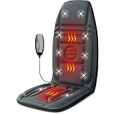Heycool Vibration Massage Chair Pad, Back Massager with Heat, Seat Cushion | 2026 Upgraded, 10 Vibration Motors, 5 Modes &amp; 4 Intensities, 2 Heat Settings, Gifts for Women Men