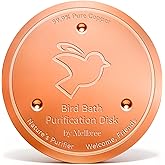 Mellbree Bird Bath Copper Disc, 0.6mm Reinforced 99.99% Pure Copper Cleaning Disk for Physical Safe Clean Water All-Season, Universal Fit for Outdoor Birdbaths, Bowl, Bird Bath Solar