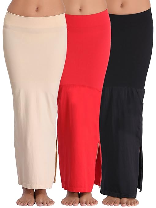 Womens Pack of 3 Saree Shapewear (SWC023P04_Multi-Coloured_M)
