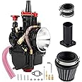 PWK28mm Carburetor Kit for Predator 212, Upgrade for Coleman Predator 196cc 212cc 224cc Engine, Baja Warrior MB200 KT196 GX160 6.5hp Engine with Intake Manifold 48mm Air Filter
