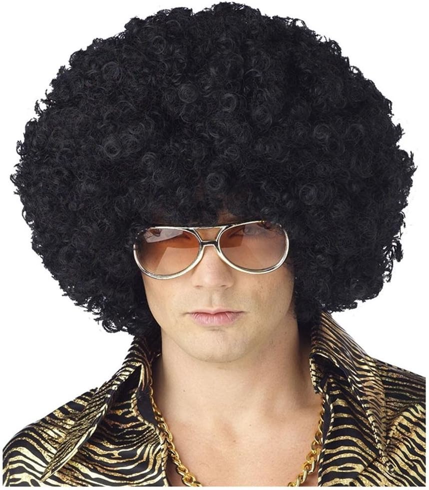 Bliss Pro's Black Afro Wig Halloween Costume Party Wig 70's Retro Disco Curly