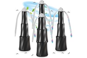 WYEWYE Fly Fan for Tables Fly Repellent Fan Indoor Outdoor,Table Top Bug Repellent Fan,Portable Table Top Fly Spinner,Retractable Food Spinner for Indoor Meals,Picnic,Party(Black,4Packs)