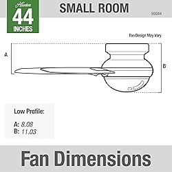 Hunter 44 inch Indoor Ceiling Fan with LED Light