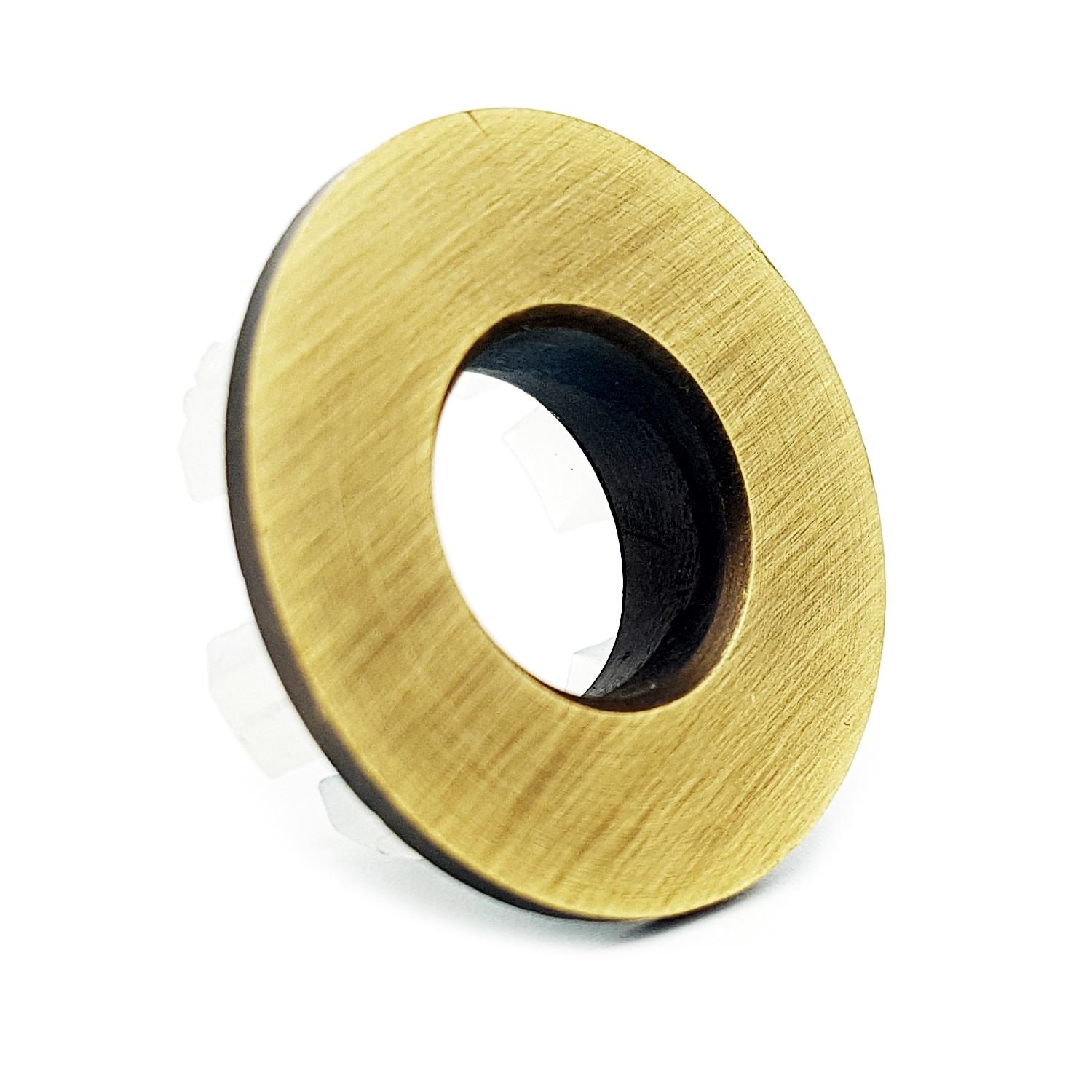 Brass Basin Sink Overflow Cover Insert Hole Trim (Antique Brass)